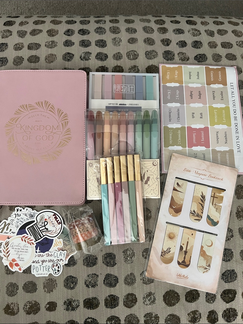 Brand new! Bible accessories kit with faux leather journal.